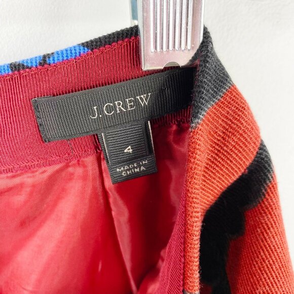 J Crew Skirt Womens Size 4 Firework Floral Mini Gold Exposed Zipper Pockets - Picture 4 of 4